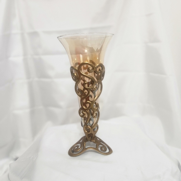 Source Unknown Gold Decorative Vase - Picture 1 of 6
